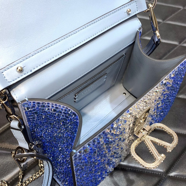 HOT SALE VALENTINO MINI VSLING HANDBAG WITH SPARKLING EMBROIDERY