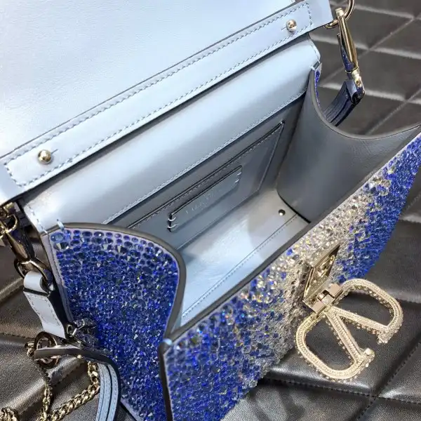 VALENTINO MINI VSLING HANDBAG WITH SPARKLING EMBROIDERY