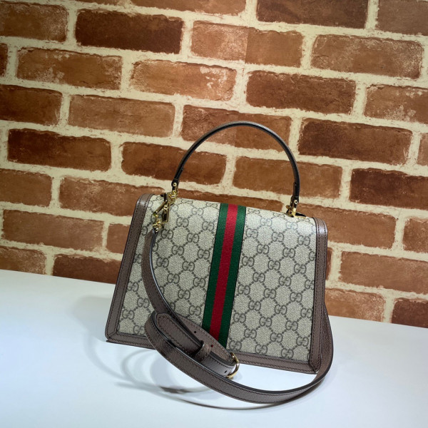 HOT SALE GUCCI Ophidia small top handle bag with Web