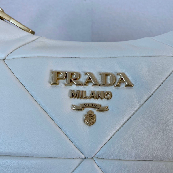 HOT SALE PRADA System nappa leather patchwork bag