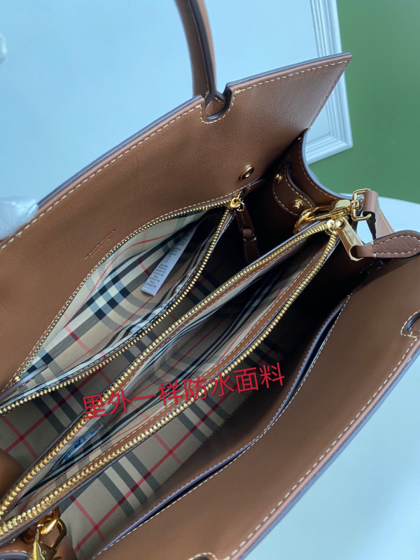 HOT SALE BURBERRY Small Vintage Check Two-handle Title Bag