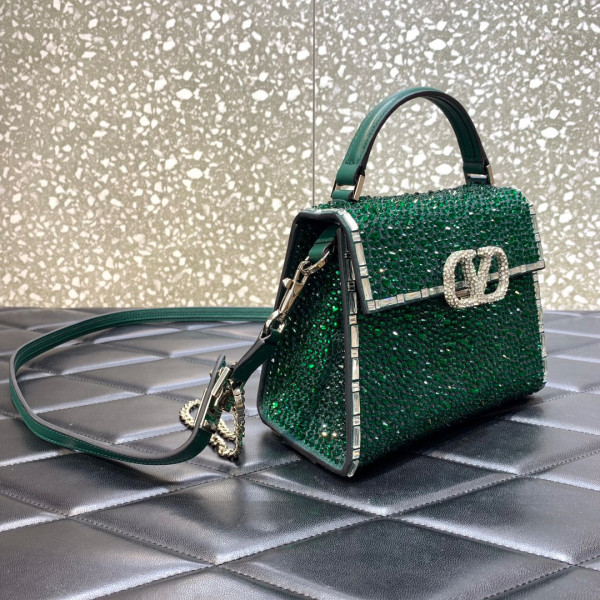 HOT SALE VALENTINO MINI VSLING HANDBAG WITH SPARKLING EMBROIDERY