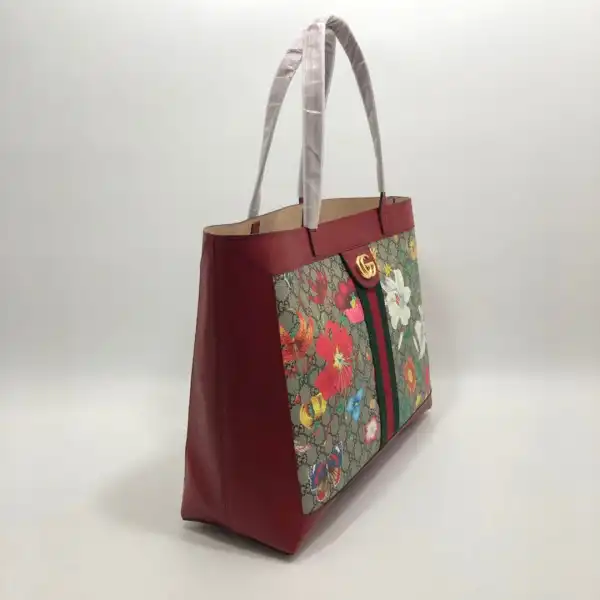 Cheap TO GUCCI GG Supreme Monogram Flora Web Large Ophidia Tote