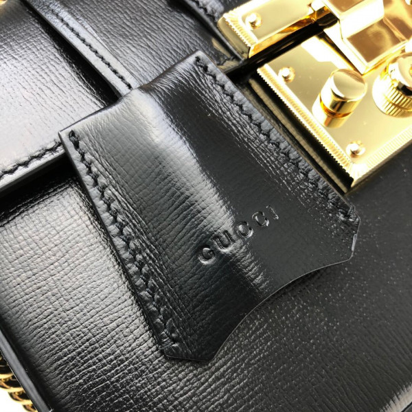 HOT SALE GUCCI Padlock GG small bamboo shoulder bag