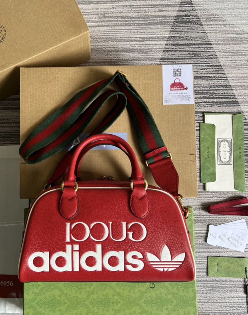 HOT SALE Adidas x Gucci mini duffle bag