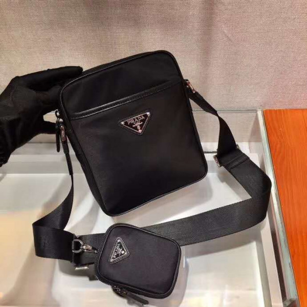 HOT SALE PRADA Re-Nylon and Saffiano leather shoulder bag