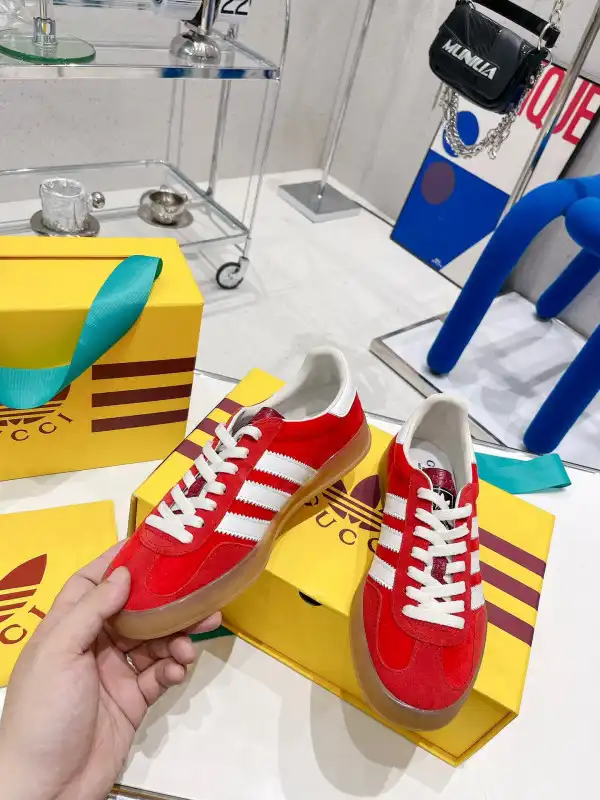 First bag ru Adidas x Gucci women's Gazelle sneaker