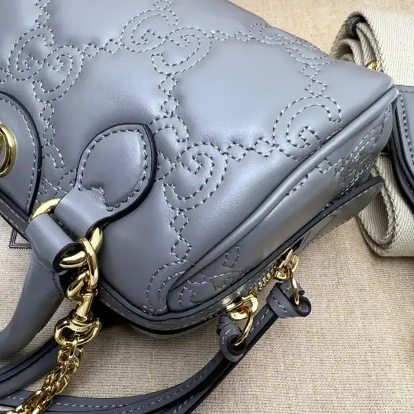 GUCCI GG matelassé leather top handle bag