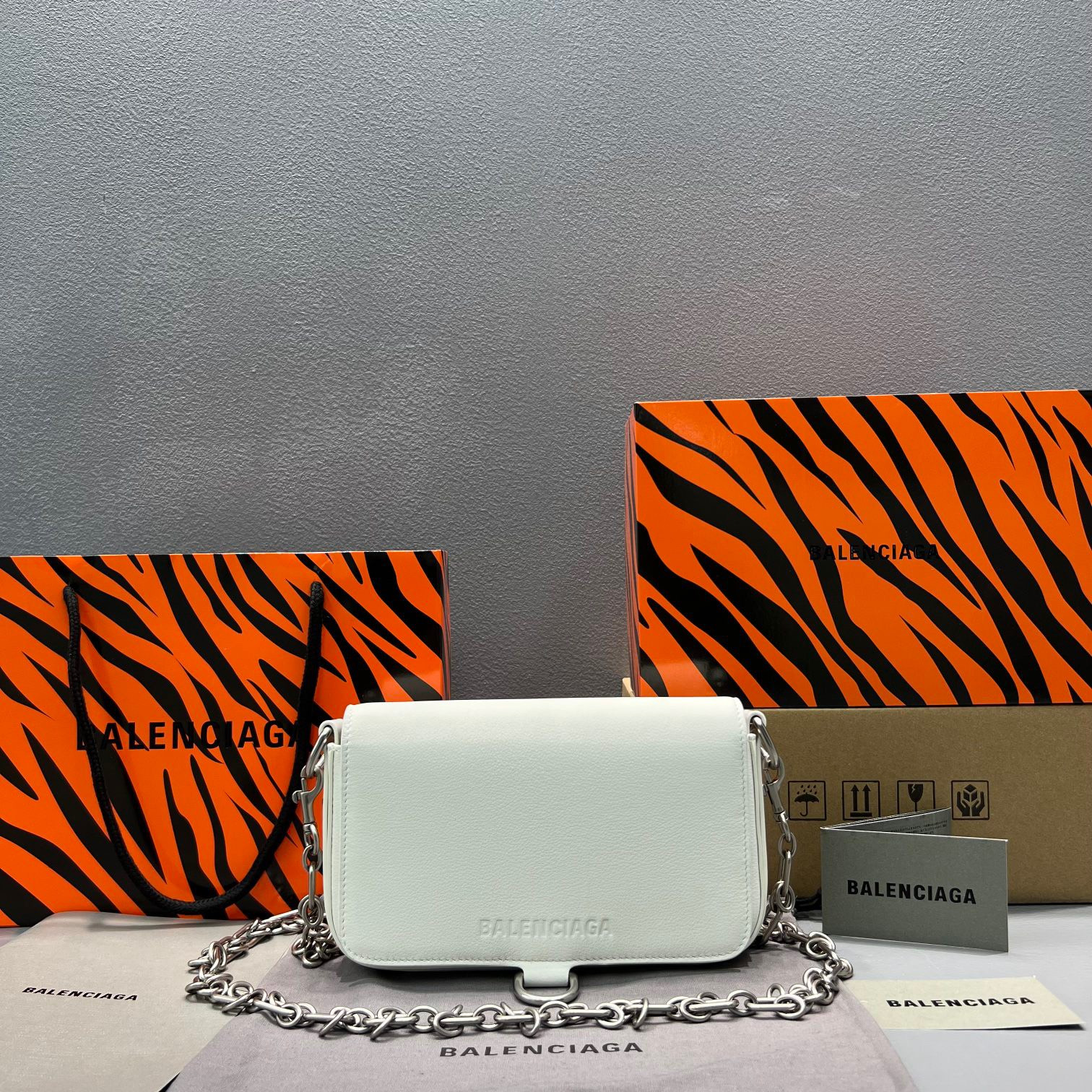 BALENCIAGA BONDAGE WALLET WITH CHAIN