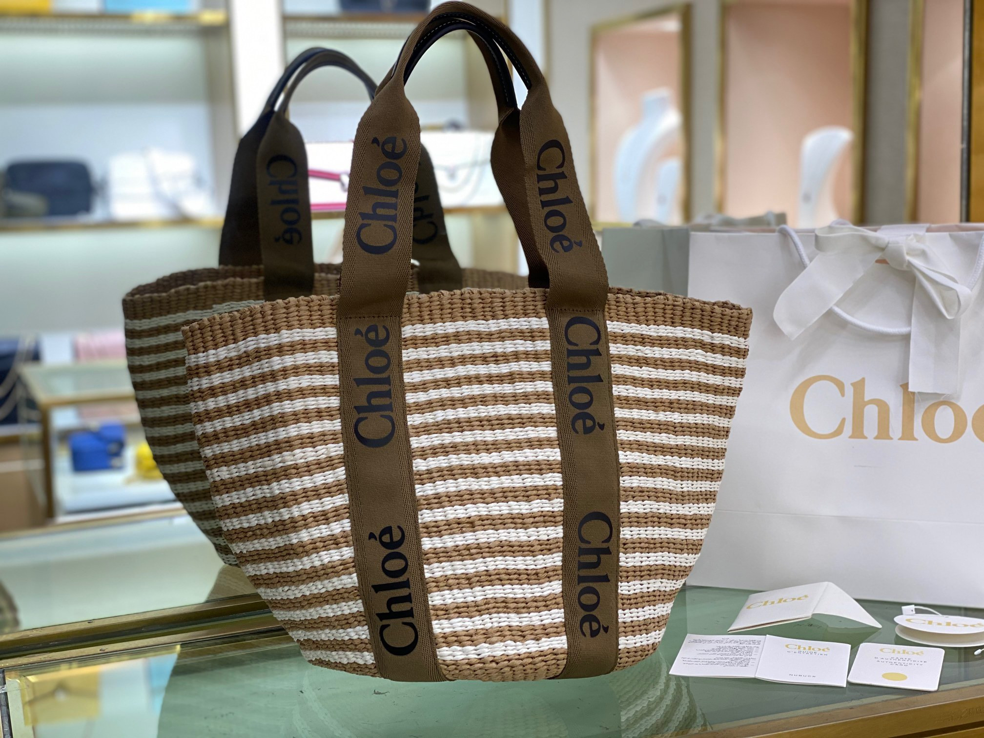 HOT SALE CHLOÉ large woody basket