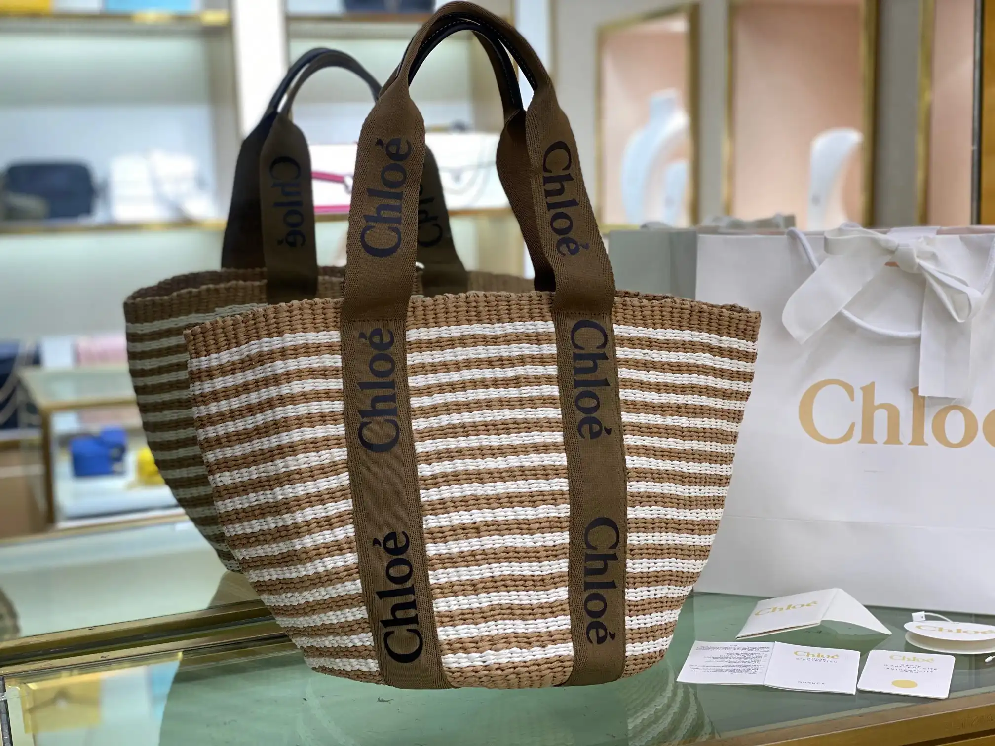 CHLOÉ large woody basket