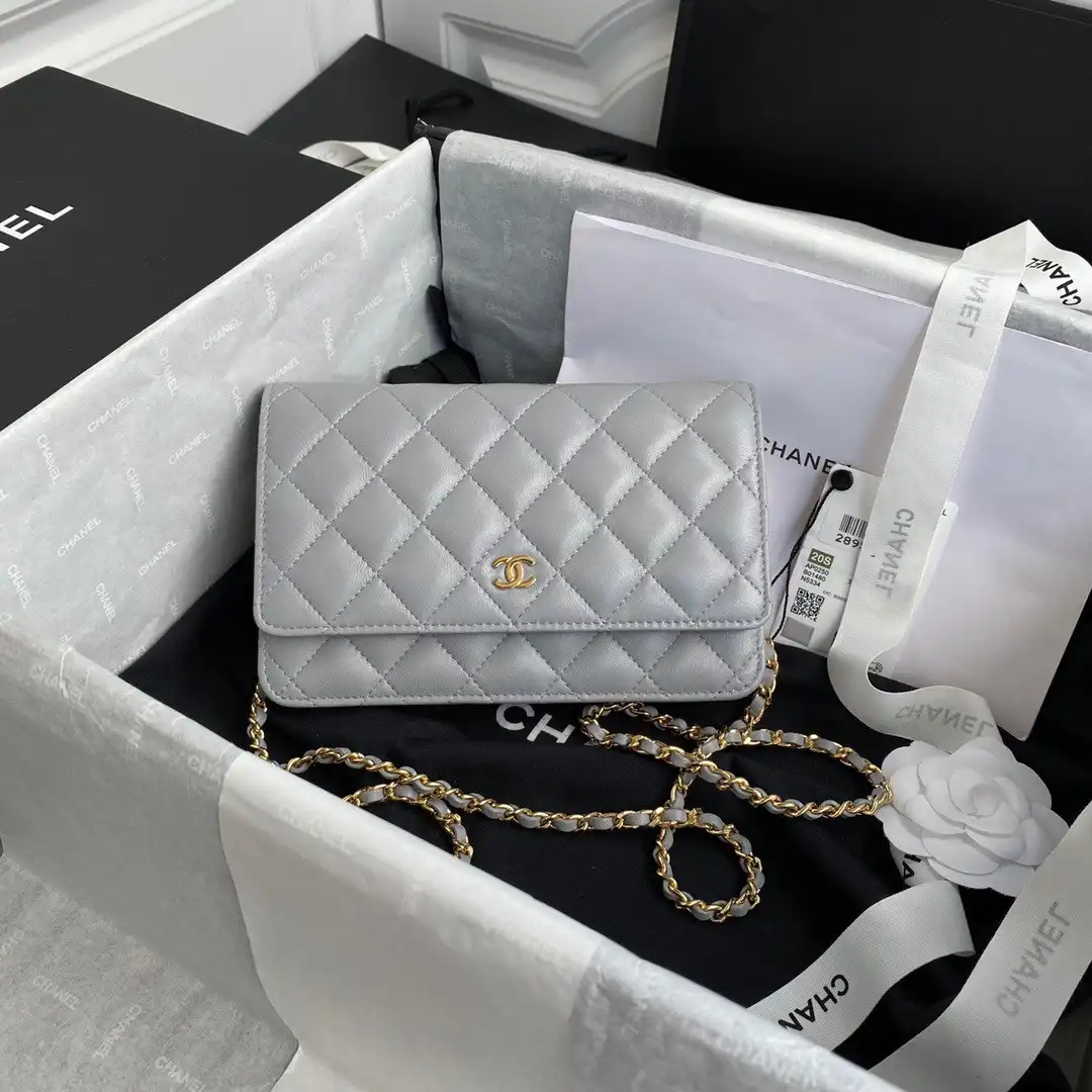 CHANEL CHAIN WALLET LAMBSKIN NEW EDITION