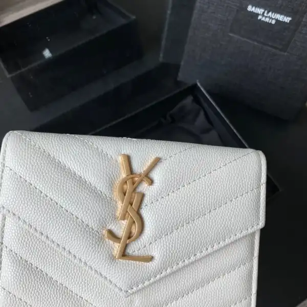 First Bag Ru YSL MONOGRAM SMALL ENVELOPE WALLET IN