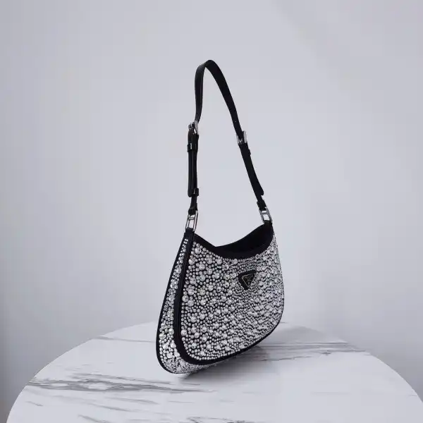 Yupoo bagsoffer PRADA Cleo satin bag with appliqués