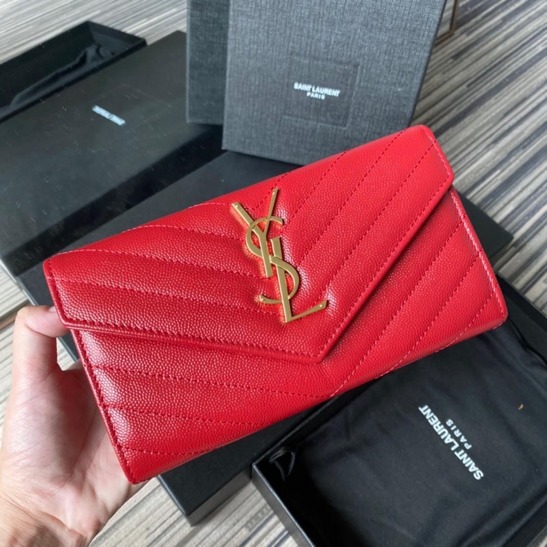 HOT SALE YSL MONOGRAM LARGE FLAP WALLET