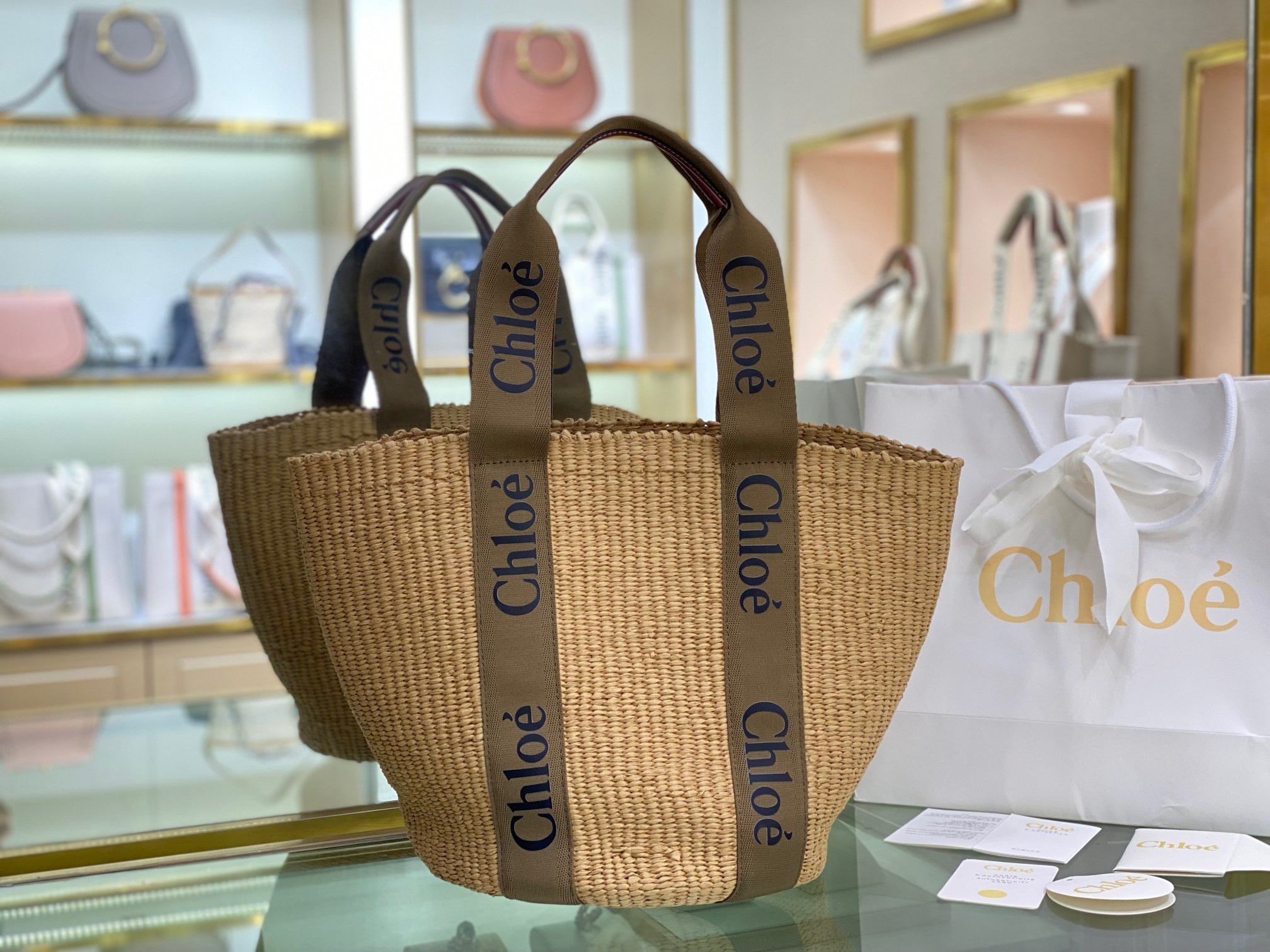 HOT SALE CHLOÉ large woody basket