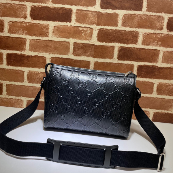 HOT SALE GUCCI GG embossed messenger bag