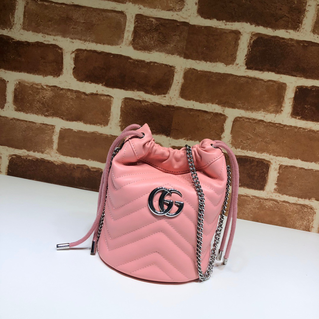 HOT SALE GUCCI GG Marmont mini bucket bag