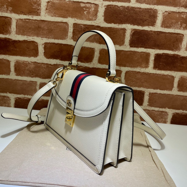 HOT SALE GUCCI Ophidia small top handle bag with Web