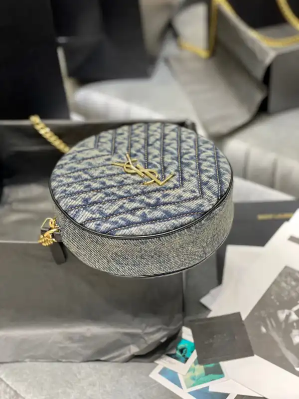 YSL VINYLE ROUND CAMERA BAG