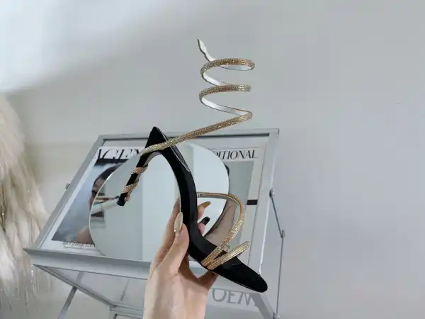 RENE CAOVILLA JEWEL SANDAL SNAKE WITH HEEL MARGOT