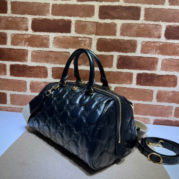 HOT SALE GUCCI GG matelassé leather top handle bag