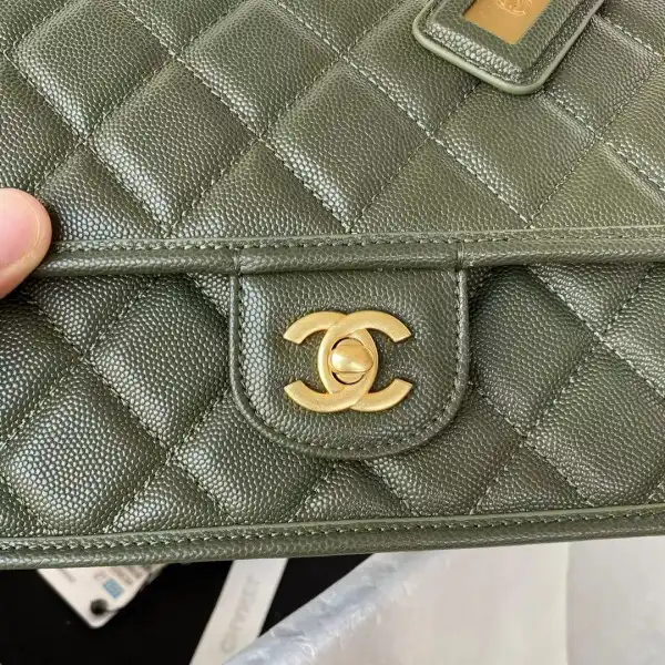 CHANEL SMALL FLAP BAG WITH TOP HANDLE