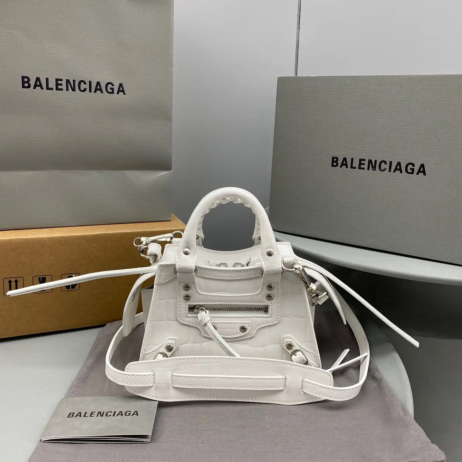 BALENCIAGA NEO CHANELASSIC NANO TOP HANDLE BAG