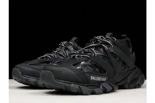 First Bag Ru BALENCIAGA TRACK TRAINER 'TRIPLE BLACK' 542436 W1GB 1000