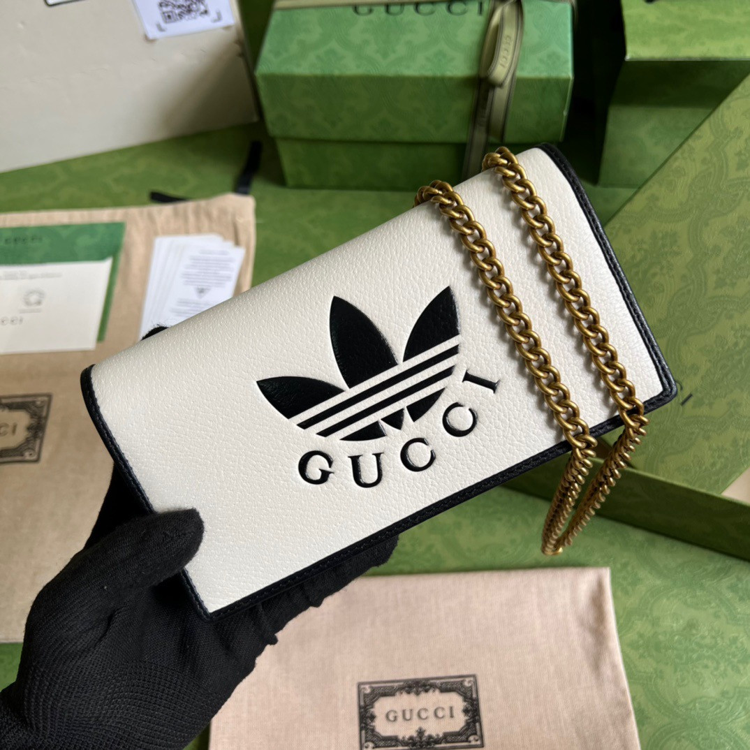 HOT SALE Adidas x Gucci wallet with chain