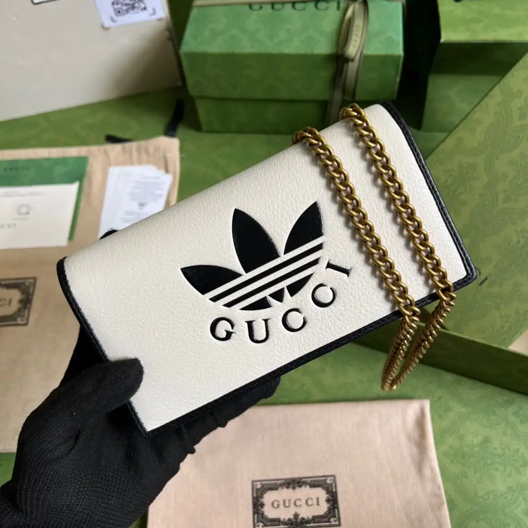 Adidas x Gucci wallet with chain