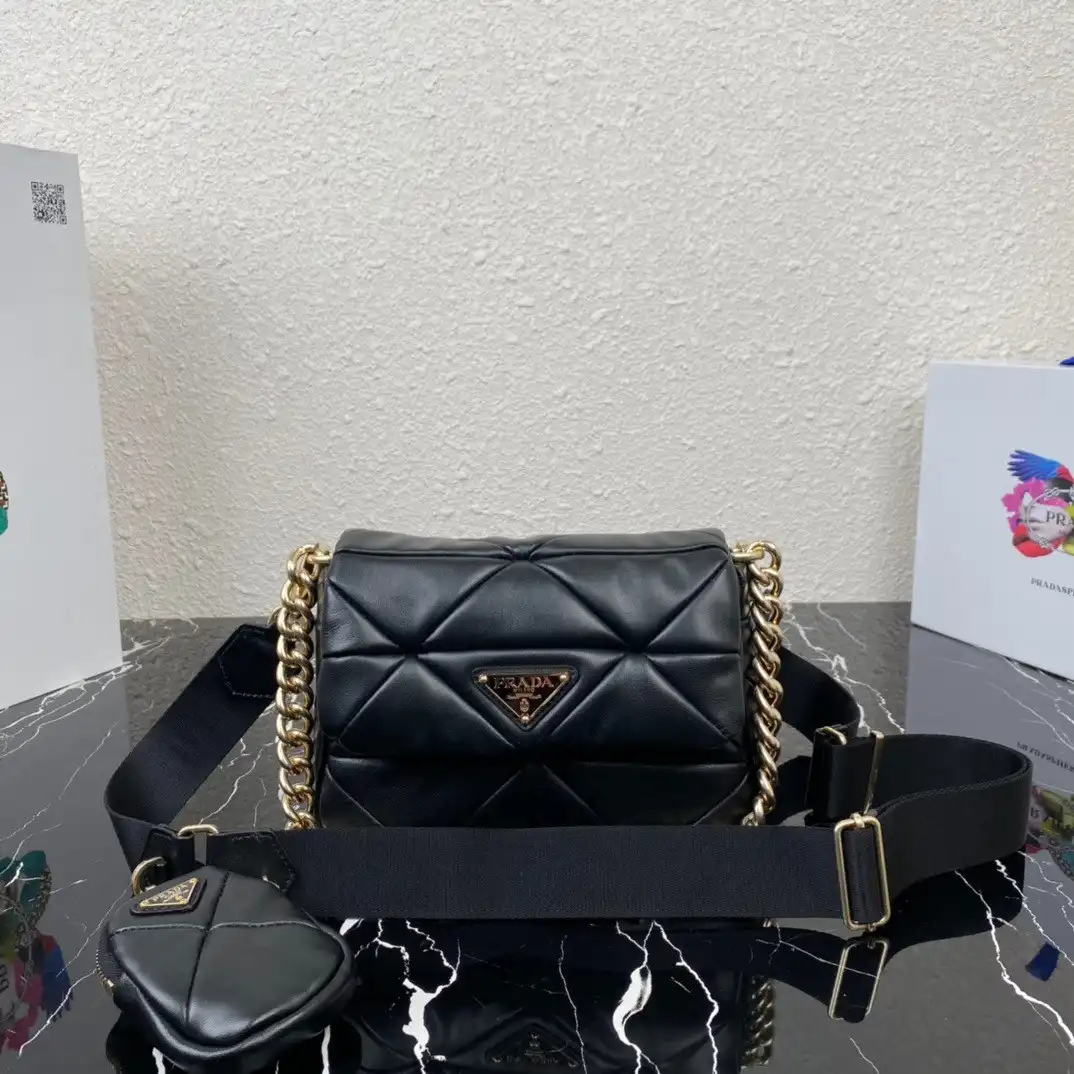 PRADA System nappa leather patchwork bag