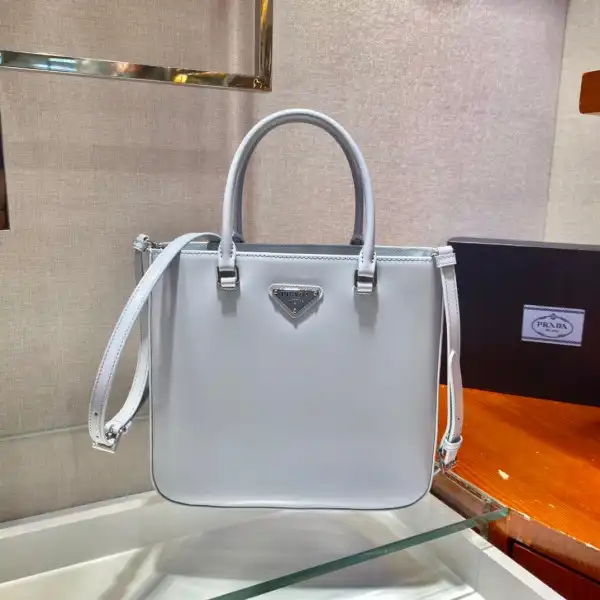 PRADA LARGE brushed leather tote