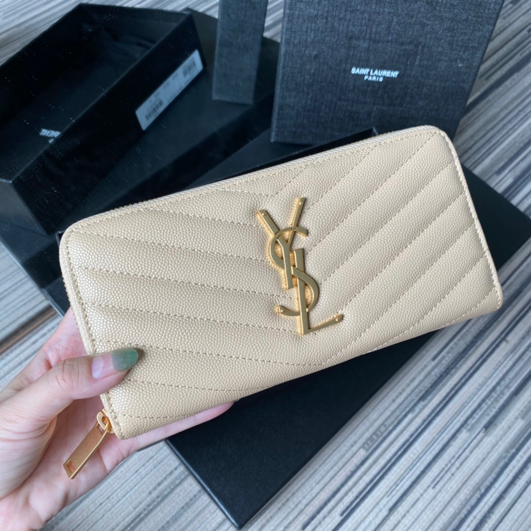 HOT SALE YSL MONOGRAM ZIPPY WALLET