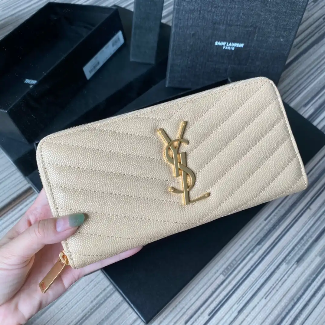 YSL MONOGRAM ZIPPY WALLET