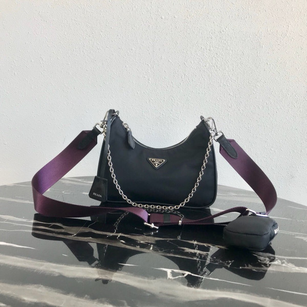 HOT SALE PRADA NYLON HOBO BAG