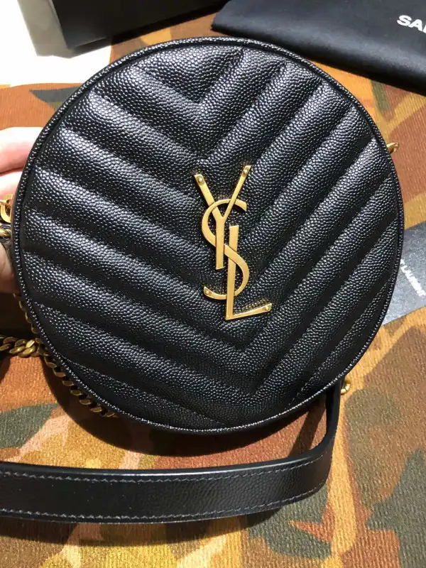 First bag ru YSL VINYLE ROUND CAMERA BAG