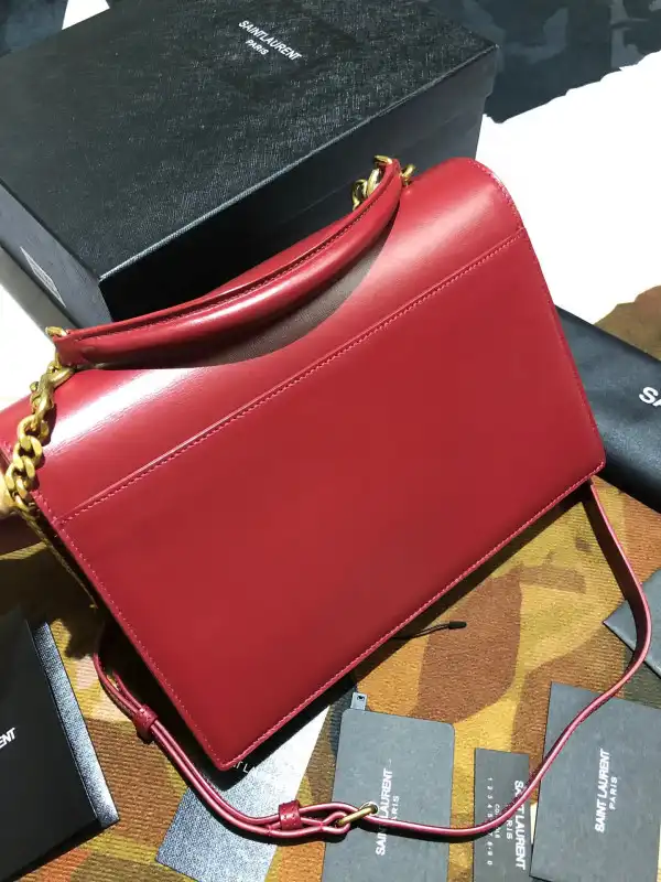 Yupoo bagsoffer YSL MEDIUM SUNSET SATCHEL IN SMOOTH LEATHER