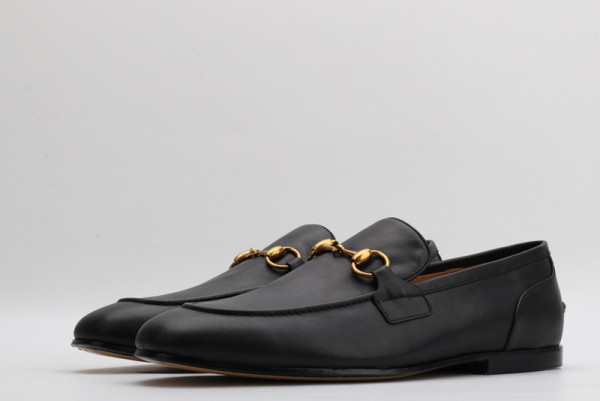 HOT SALE GUCCI Jordaan leather loafer