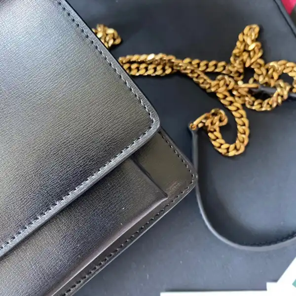 YSL SUNSET IN CROCODILE-EMBOSSED SHINY LEATHER