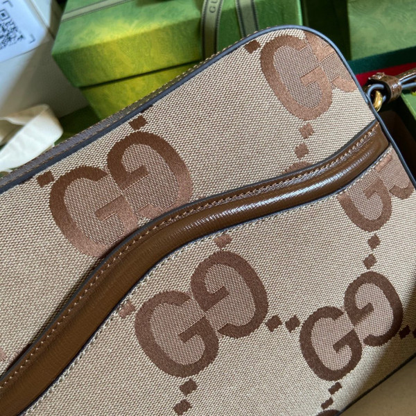 HOT SALE GUCCI Messenger bag with jumbo GG