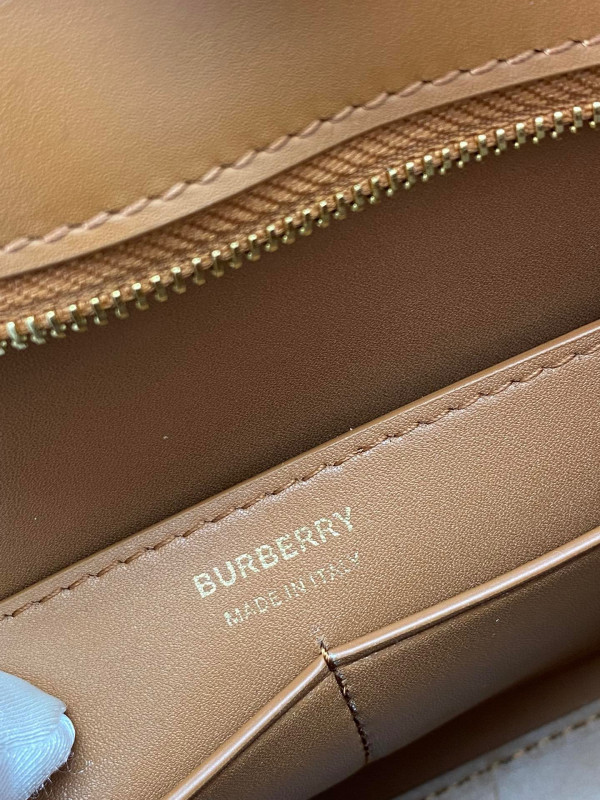 HOT SALE BURBERRY Leather TB Shoulder Bag