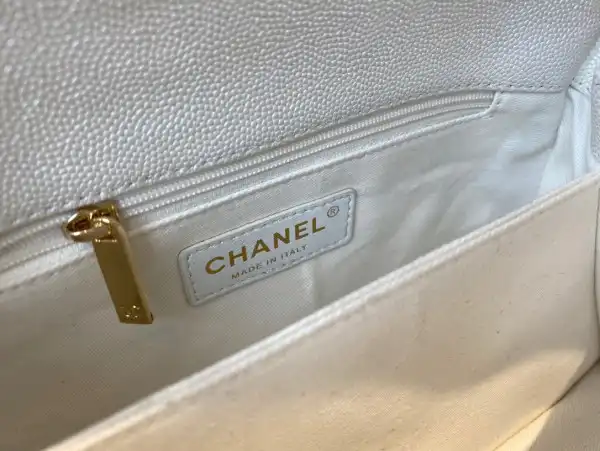 CHANEL FLAP BAG WITH TOP HANDLE