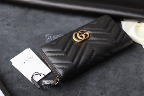 HOT SALE GUCCI GG Marmont zip around wallet