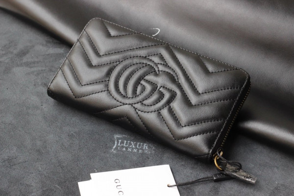 HOT SALE GUCCI GG Marmont zip around wallet