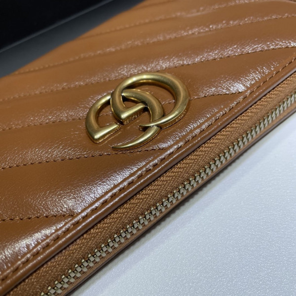 HOT SALE GUCCI GG Marmont zip around wallet