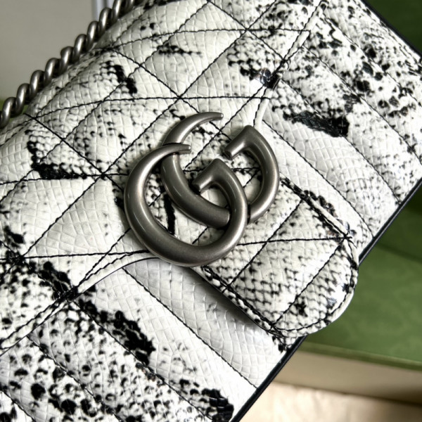 Gucci GG Marmont small python shoulder bag