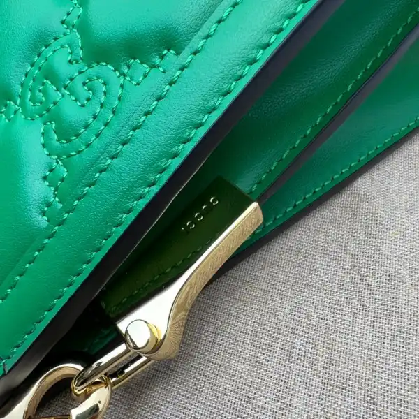 First bag ru GUCCI GG matelassé leather shoulder bag