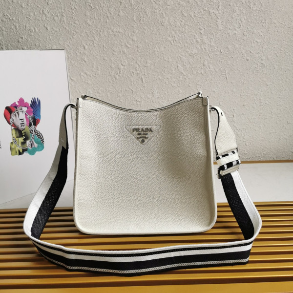 HOT SALE PRADA Leather hobo bag