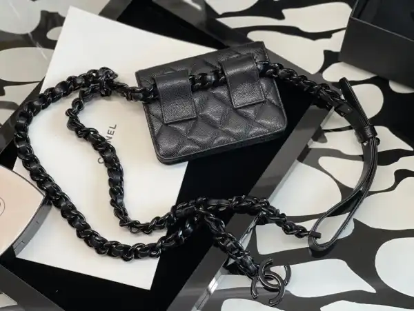 CHANEL BELT FLAP CARD HOLDER